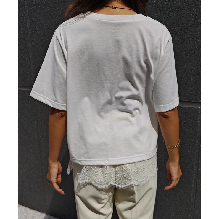 レースセットレイヤードTシャツesutoreja カットソー スタイルアップ | BUYSENSE | 詳細画像19 