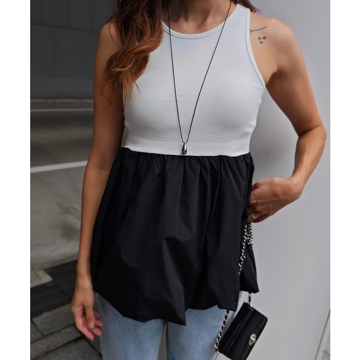 ペプラムバルーントップスesutoreja カットソー スタイルアップ | BUYSENSE | 詳細画像11 