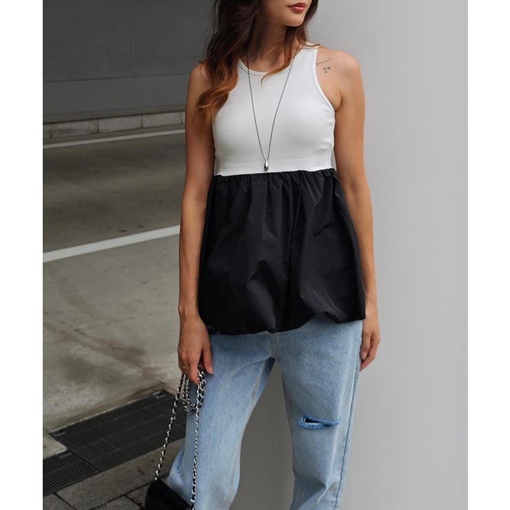ペプラムバルーントップスesutoreja カットソー スタイルアップ | BUYSENSE | 詳細画像12 