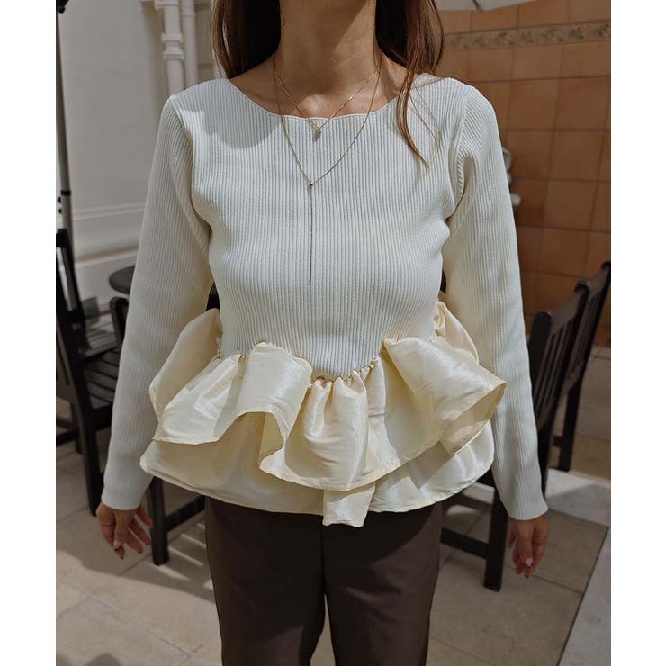 フリルリブトップスesutoreja カットソー スタイルアップ | BUYSENSE | 詳細画像13 