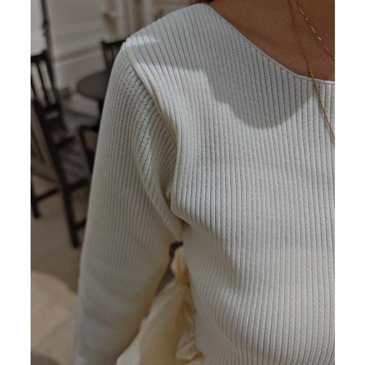 フリルリブトップスesutoreja カットソー スタイルアップ | BUYSENSE | 詳細画像14 