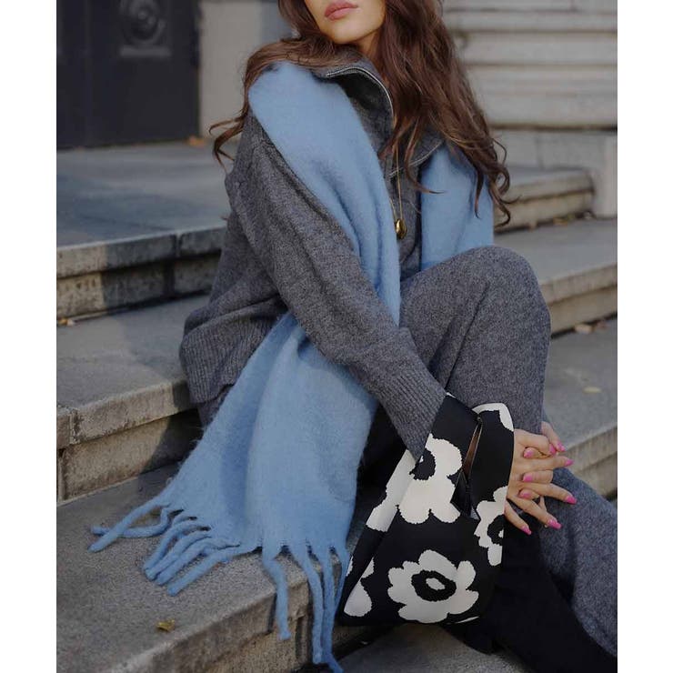 ブルー | シンプルスカーフ esutoreja マフラー | BUYSENSE