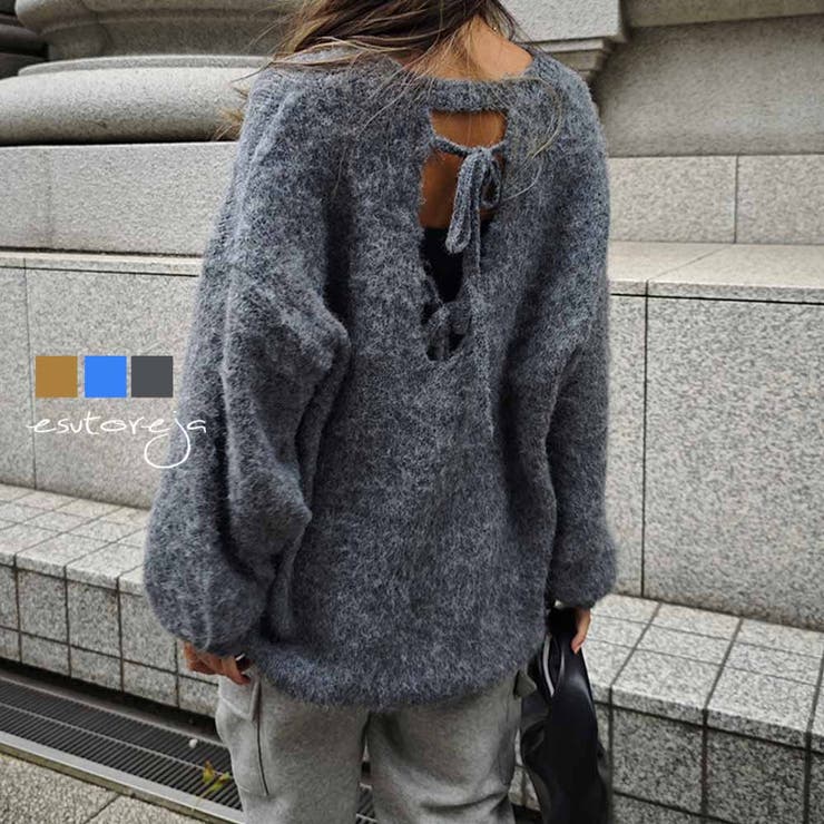 バックリボンニットesutoreja ニット スタイルアップ | BUYSENSE | 詳細画像1 