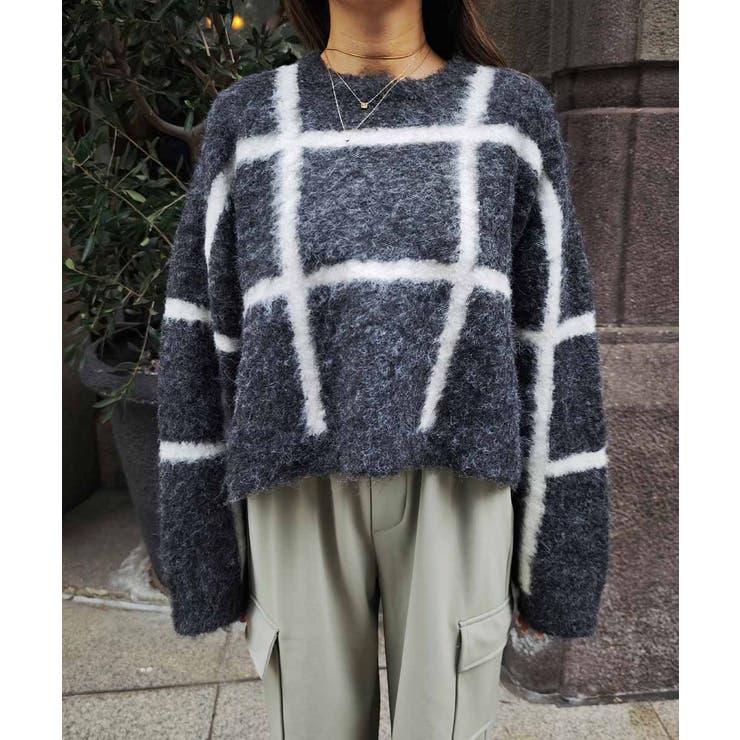 チェックショートニットesutoreja ニット スタイルアップ | BUYSENSE | 詳細画像8