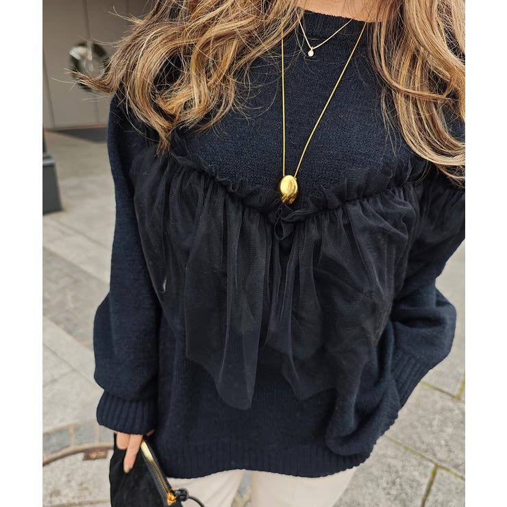 チュールニットesutoreja ニット スタイルアップ レディース トレンド | BUYSENSE | 詳細画像9 