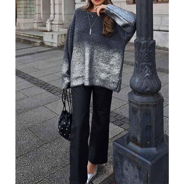 ホイルプリントニットesutoreja ニット スタイルアップ | BUYSENSE | 詳細画像2 