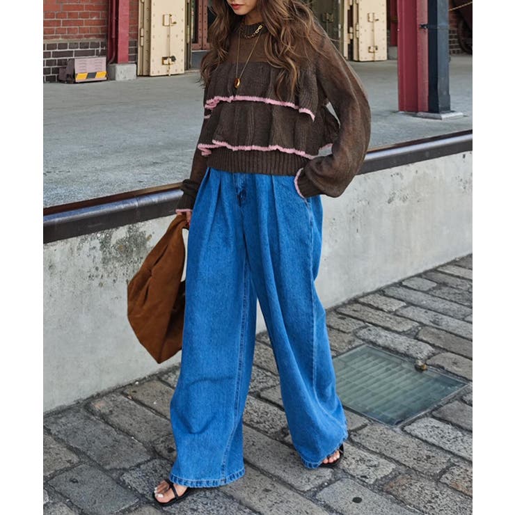 バイカラーフリルニットesutoreja ニット スタイルアップ | BUYSENSE | 詳細画像8 