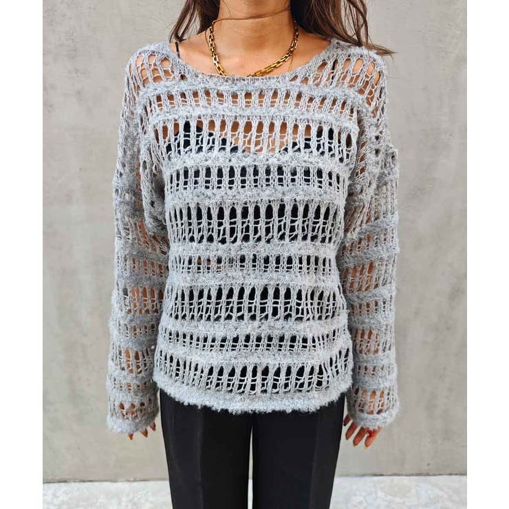 クロシェニットトップスesutoreja ニット スタイルアップ | BUYSENSE | 詳細画像13 