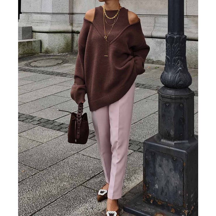 レイヤードブイネックルーズニットesutoreja ニット スタイルアップ | BUYSENSE | 詳細画像12 