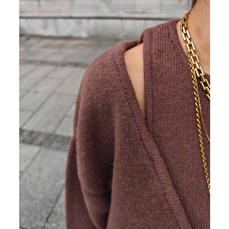 レイヤードブイネックルーズニットesutoreja ニット スタイルアップ | BUYSENSE | 詳細画像15 