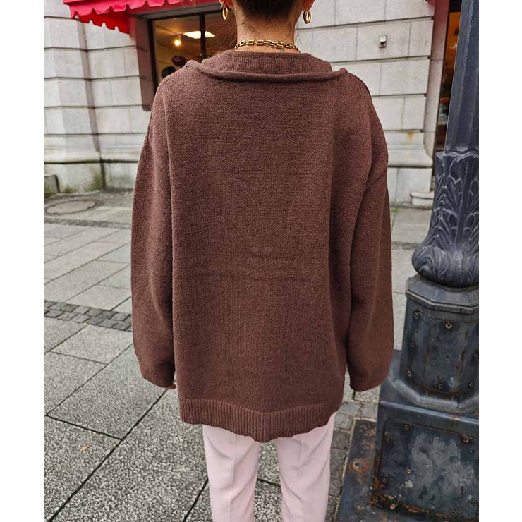 レイヤードブイネックルーズニットesutoreja ニット スタイルアップ | BUYSENSE | 詳細画像18 