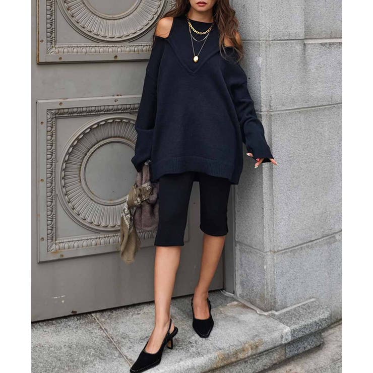 レイヤードブイネックルーズニットesutoreja ニット スタイルアップ | BUYSENSE | 詳細画像4 