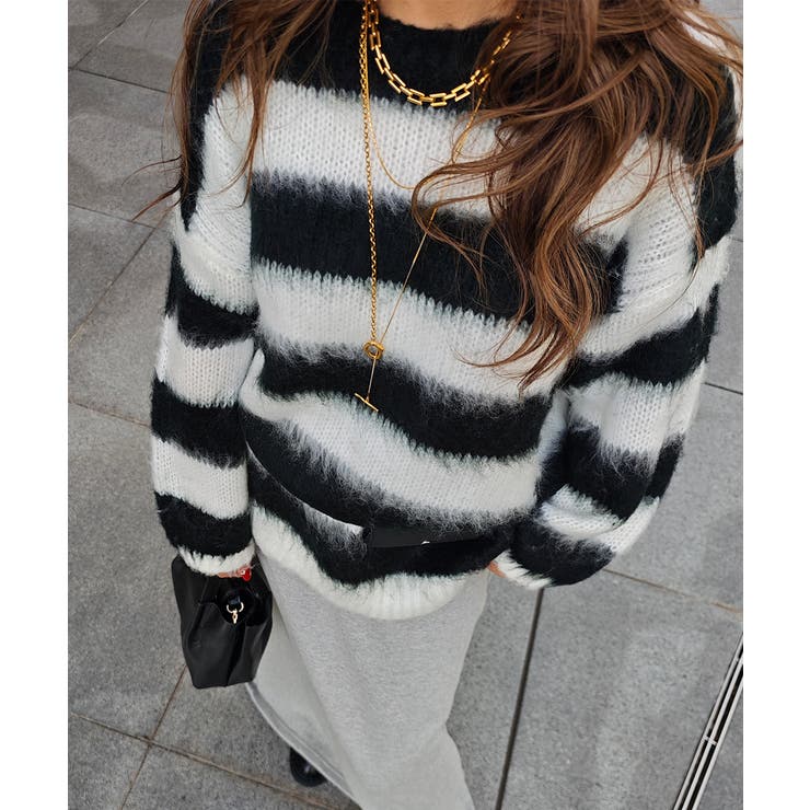 ボーダールーズニットesutoreja ニット スタイルアップ | BUYSENSE | 詳細画像9 