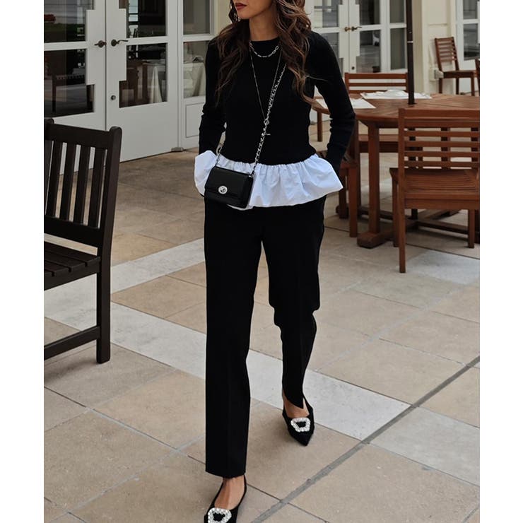 ペプラムレイヤードニットesutoreja ニット スタイルアップ | BUYSENSE | 詳細画像7 