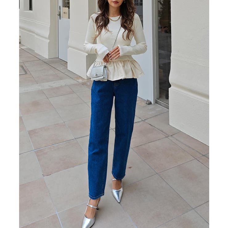 ペプラムレイヤードニットesutoreja ニット スタイルアップ | BUYSENSE | 詳細画像11 