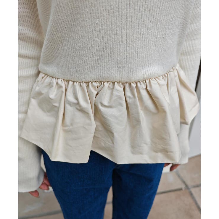 ペプラムレイヤードニットesutoreja ニット スタイルアップ | BUYSENSE | 詳細画像14 