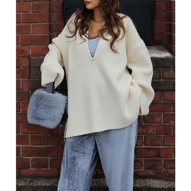 スキッパーポロデザインニットesutoreja ニット スタイルアップ | BUYSENSE | 詳細画像8 