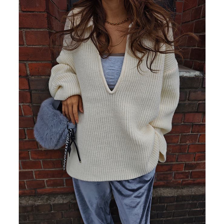 スキッパーポロデザインニットesutoreja ニット スタイルアップ | BUYSENSE | 詳細画像10 