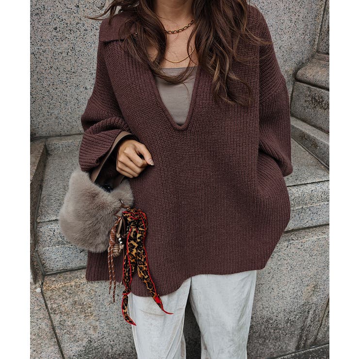 スキッパーポロデザインニットesutoreja ニット スタイルアップ | BUYSENSE | 詳細画像13 