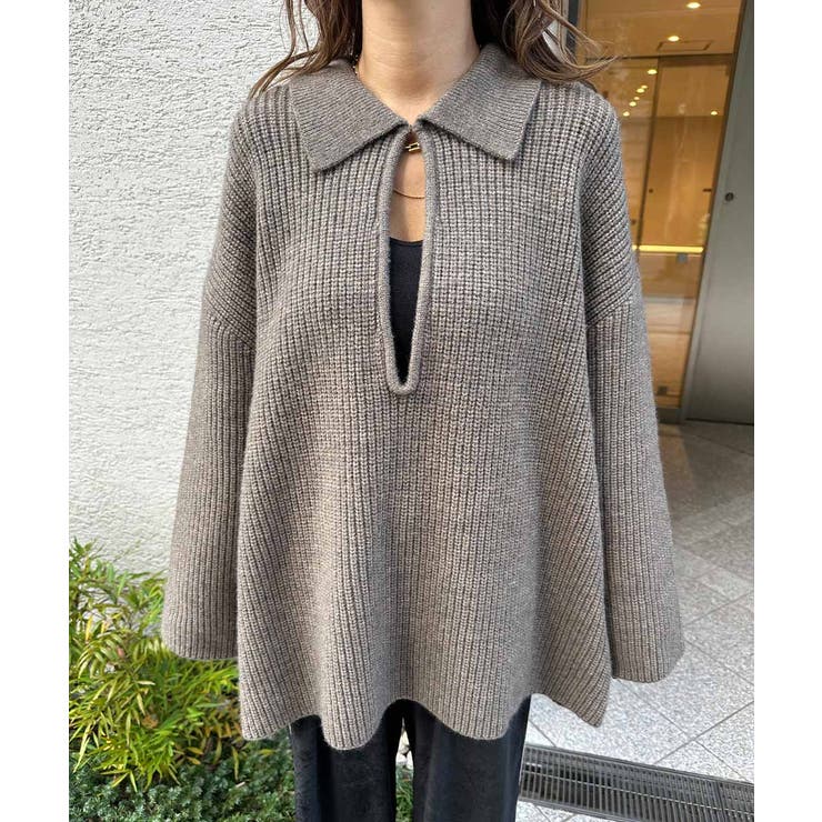 スキッパーポロデザインニットesutoreja ニット スタイルアップ | BUYSENSE | 詳細画像14 