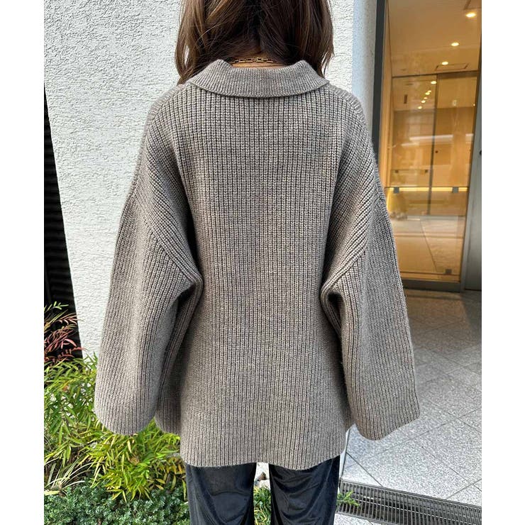 スキッパーポロデザインニットesutoreja ニット スタイルアップ | BUYSENSE | 詳細画像19 