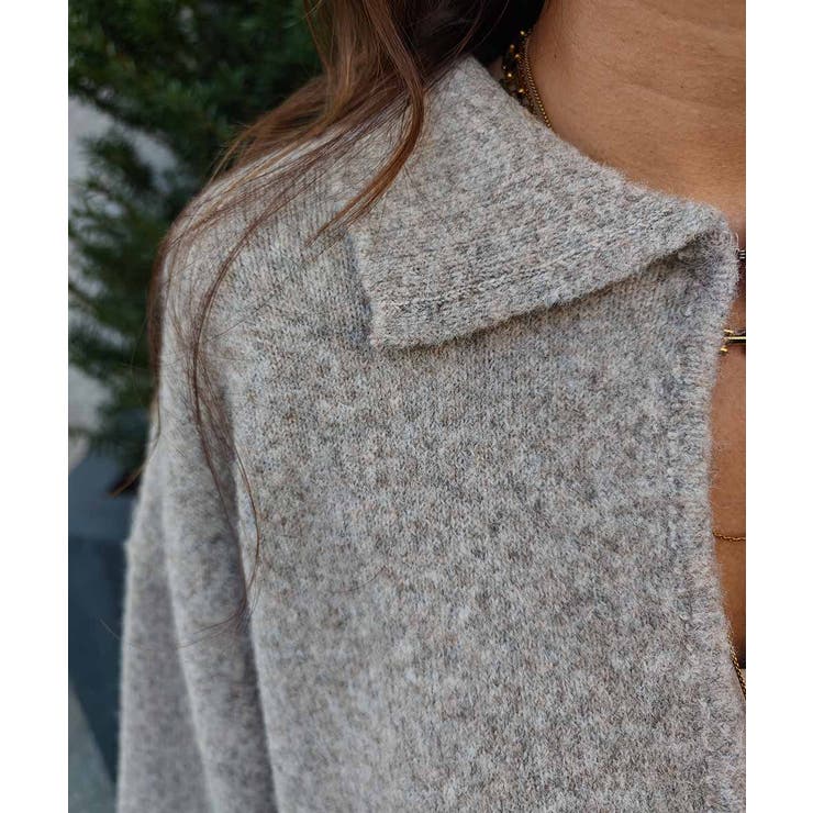 スキッパーポロニットプルオーバーesutoreja ニット スタイルアップ | BUYSENSE | 詳細画像12 