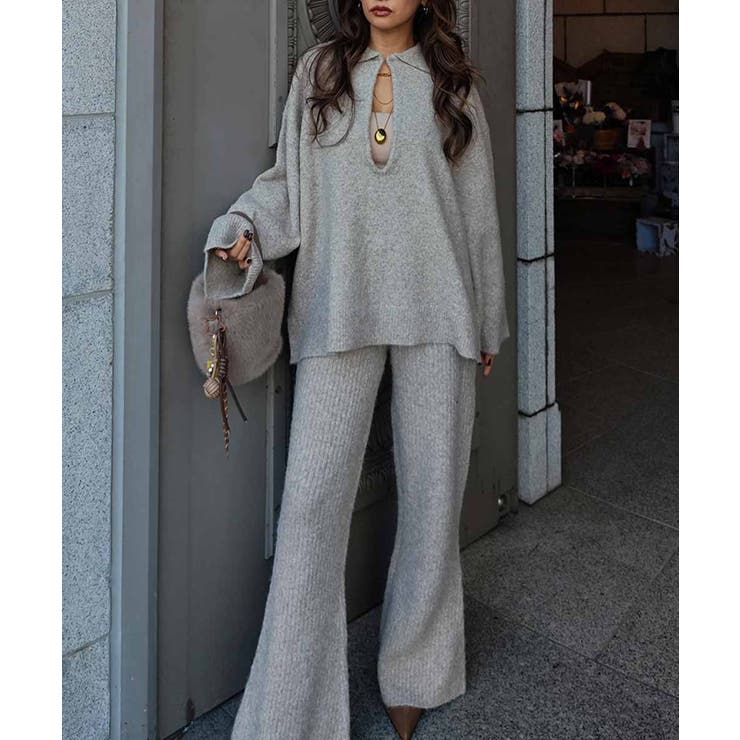 スキッパーポロニットプルオーバーesutoreja ニット スタイルアップ | BUYSENSE | 詳細画像4 