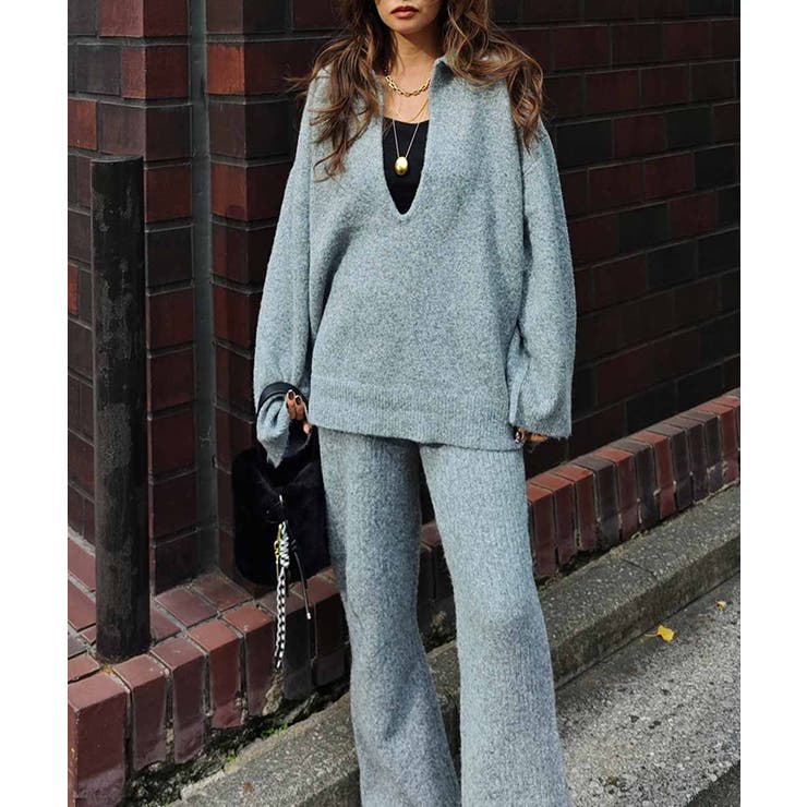 スキッパーポロニットプルオーバーesutoreja ニット スタイルアップ | BUYSENSE | 詳細画像7 