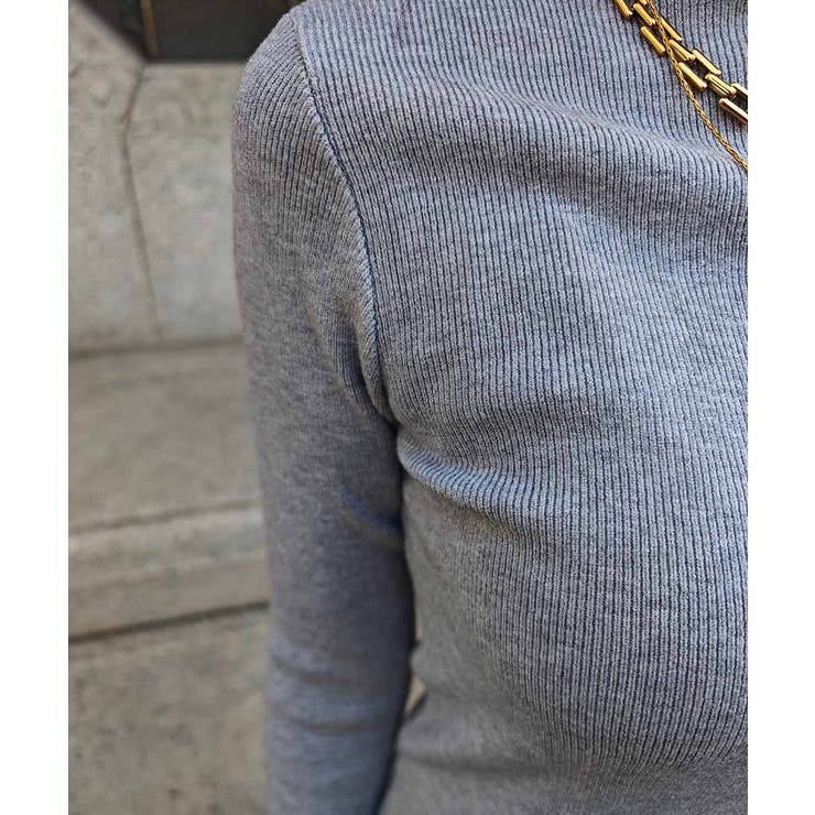 リブタートルネックニットトップスesutoreja ニット スタイルアップ | BUYSENSE | 詳細画像16 