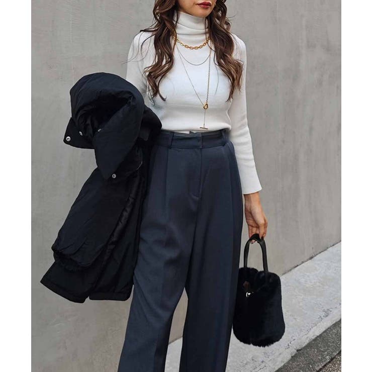 リブタートルネックニットトップスesutoreja ニット スタイルアップ | BUYSENSE | 詳細画像3 