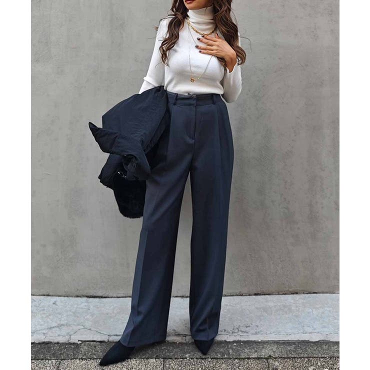 リブタートルネックニットトップスesutoreja ニット スタイルアップ | BUYSENSE | 詳細画像4 