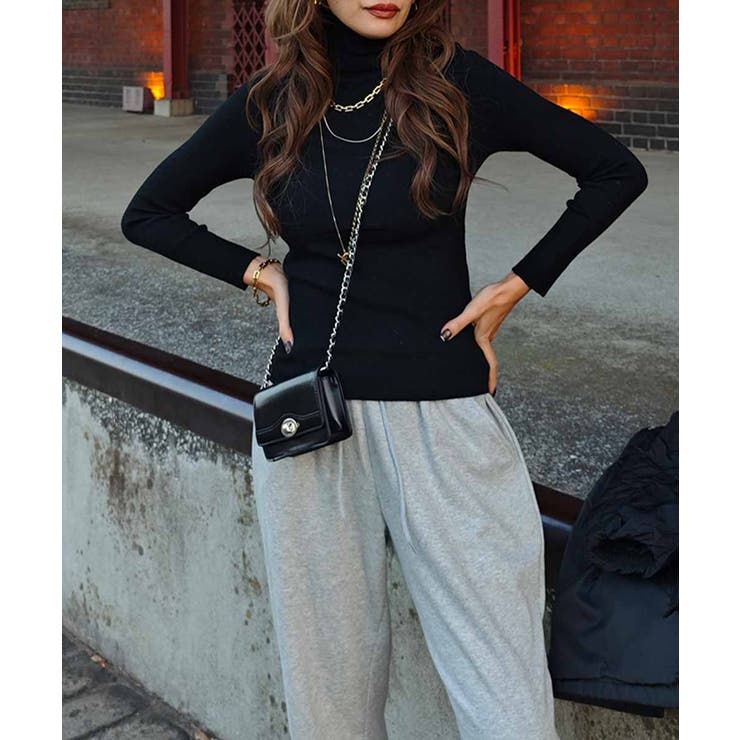 リブタートルネックニットトップスesutoreja ニット スタイルアップ | BUYSENSE | 詳細画像6 