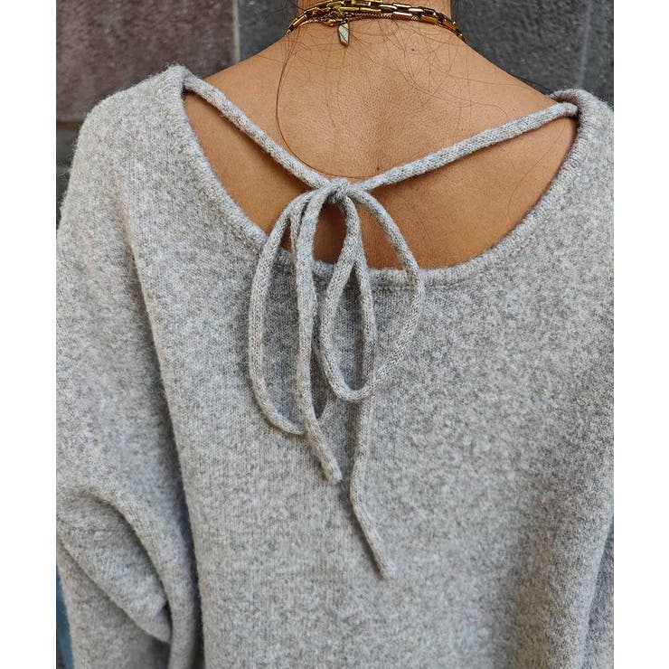 バックリボンニットプルオーバーesutoreja ニット スタイルアップ | BUYSENSE | 詳細画像18 