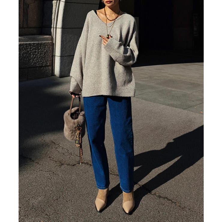 バックリボンニットプルオーバーesutoreja ニット スタイルアップ | BUYSENSE | 詳細画像3 