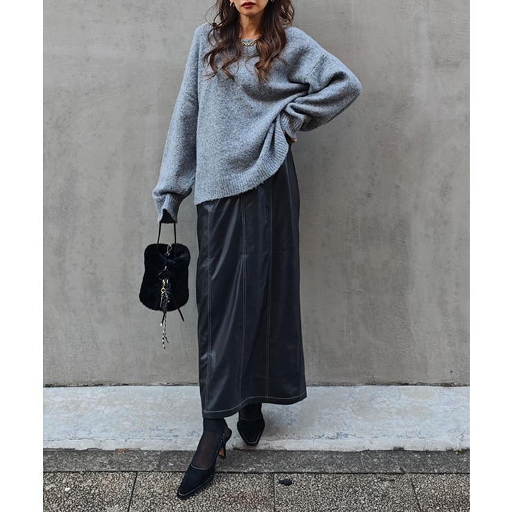 バックリボンニットプルオーバーesutoreja ニット スタイルアップ | BUYSENSE | 詳細画像6 