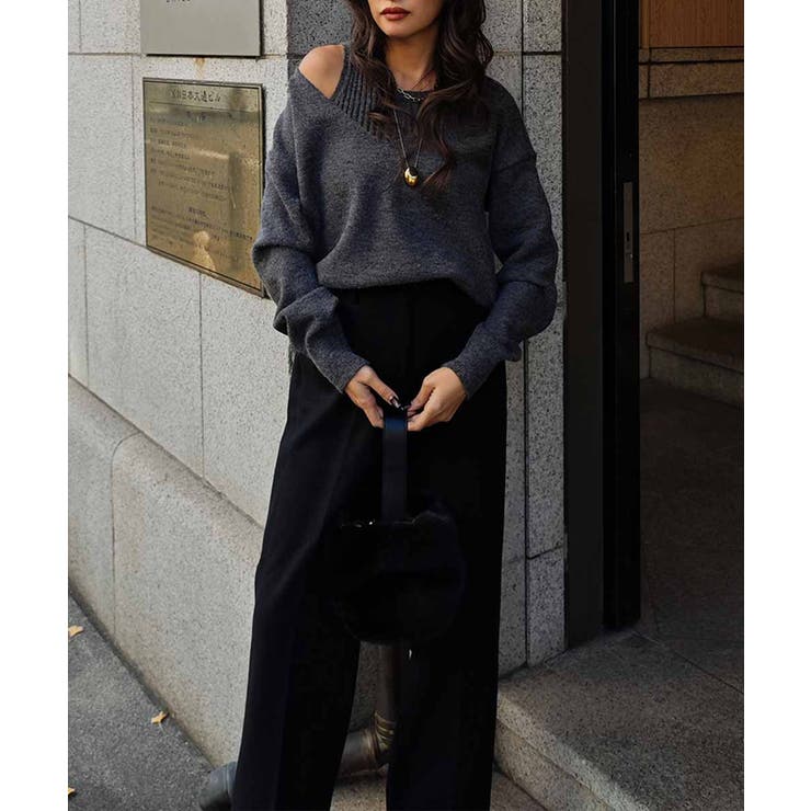 タンクレイヤードVネックニットesutoreja ニット スタイルアップ | BUYSENSE | 詳細画像7 