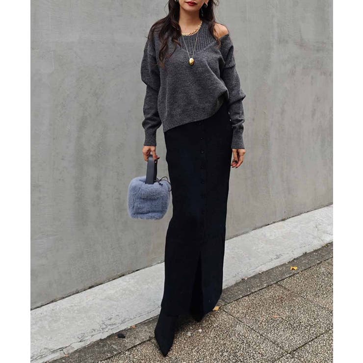 タンクレイヤードVネックニットesutoreja ニット スタイルアップ | BUYSENSE | 詳細画像6 