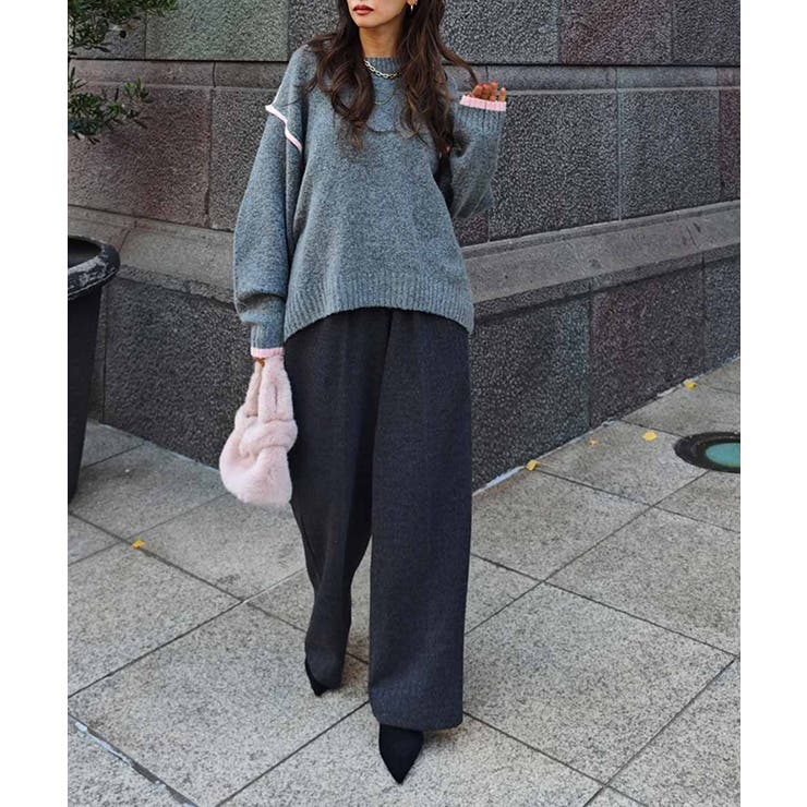 バイカラーニットプルオーバーesutoreja ニット スタイルアップ | BUYSENSE | 詳細画像2 