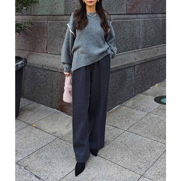 バイカラーニットプルオーバーesutoreja ニット スタイルアップ | BUYSENSE | 詳細画像3 