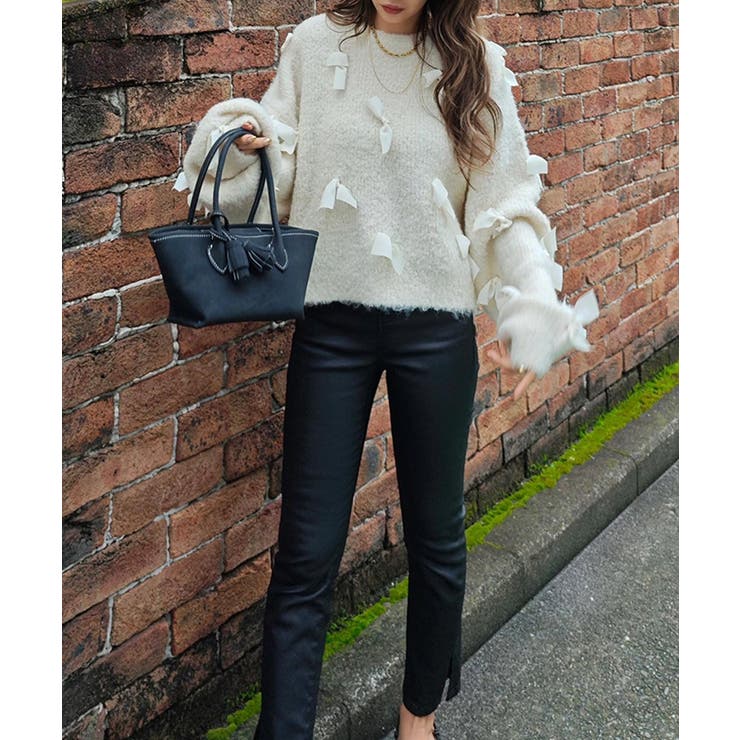 リボンクロップドニットesutoreja ニット スタイルアップ | BUYSENSE | 詳細画像10 