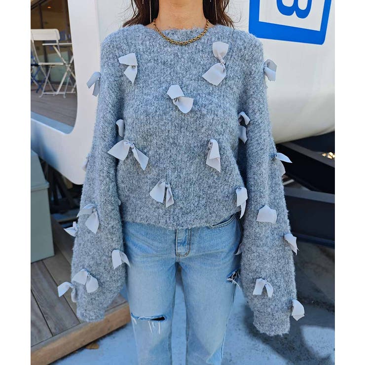 リボンクロップドニットesutoreja ニット スタイルアップ | BUYSENSE | 詳細画像13 