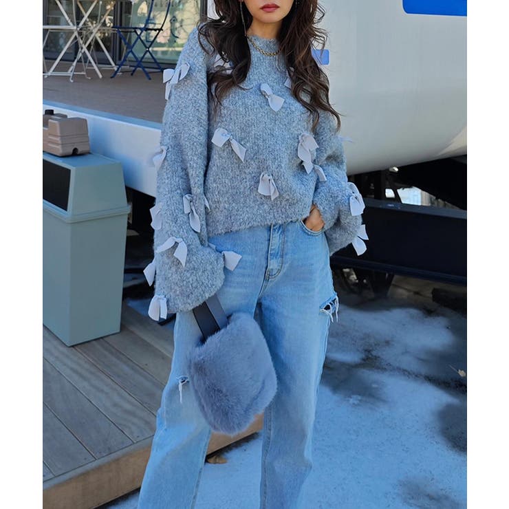 リボンクロップドニットesutoreja ニット スタイルアップ | BUYSENSE | 詳細画像6 