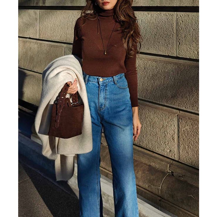 タートルネックリブニットトップスesutoreja ニット スタイルアップ | BUYSENSE | 詳細画像8 