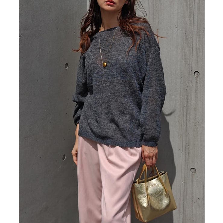 チャコール | シアールーズニットesutoreja ニット スタイルアップ | BUYSENSE