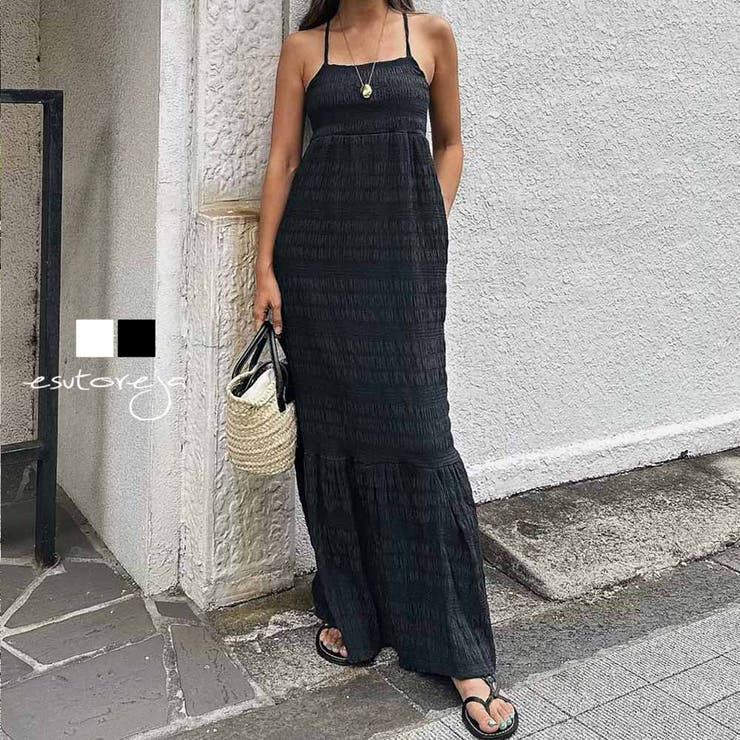 シャーリングロングドレス esutoreja ワンピース | BUYSENSE | 詳細画像1 