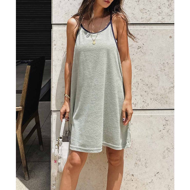 カーキ | パイルバイカラードレス esutoreja ワンピース レディース トレンド | BUYSENSE