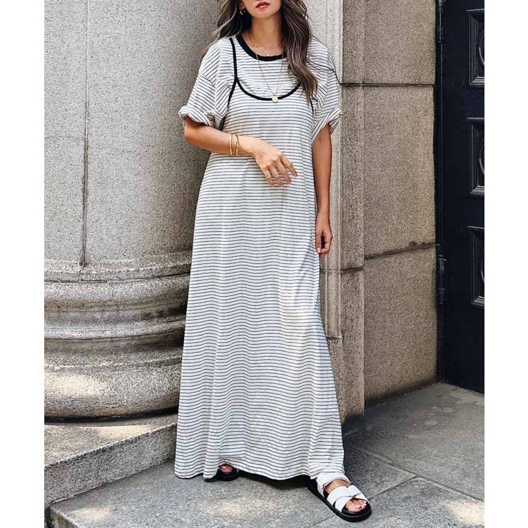 ボーダーTシャツセットesutoreja ワンピース レディース トレンド | BUYSENSE | 詳細画像2 