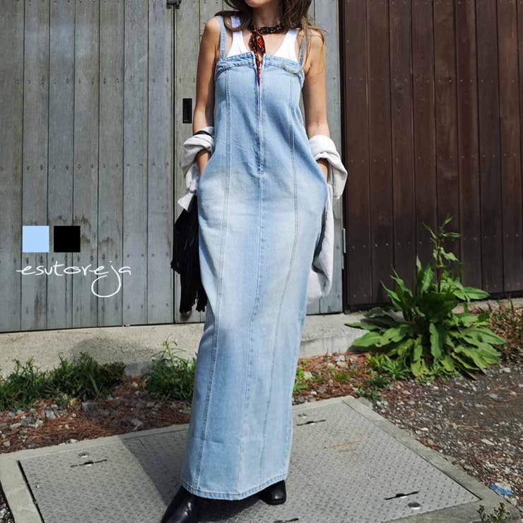 デニムキャミワンピースesutoreja ワンピース スタイルアップ | BUYSENSE | 詳細画像1 
