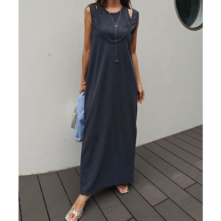 レイヤードリブワンピースesutoreja ワンピース スタイルアップ | BUYSENSE | 詳細画像3 