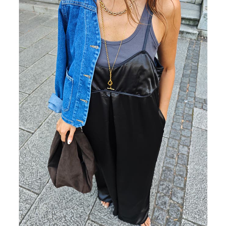 サテンキャミソールオールインワンesutoreja ワンピース スタイルアップ | BUYSENSE | 詳細画像11 